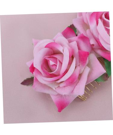 Healeved Floral Hair Accessories Hair Accessories for Kids Bridal Headpiece Rose Flower Comb Rose Hair Accessories Flower Hair Clip Rose Flower Bridal Hair Combs Pink Roses Child Flowers - Buy Online on GoSupps.com