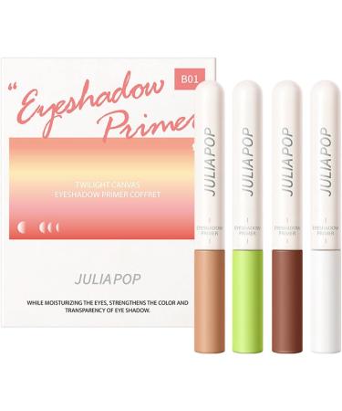 Eyeshadow Primer 4 Colors Matte Liquid Eyeshadow for Smooth | Cream Eyeshadow Primer Waterproof Long Lasting Eye Brightener Highlighter Blusher Eye Shadow Makeup for Women/v - Buy Online on GoSupps.com