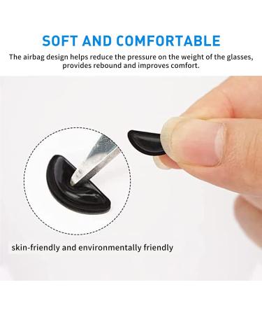 12 Pairs Eyeglass Nose Pads Airbag Model Silicone Anti Slip Adhesive Glasses Nose Pads for Glasses Eyeglasses Sunglasses - Buy Online on GoSupps.com