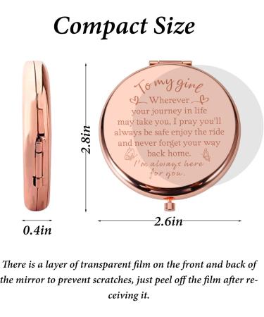 To My Daughter Gift from Mom & Dad | Graduation, Birthday, Wedding & Christmas Inspirational Make Up Mirror - Buy Online on GoSupps.com