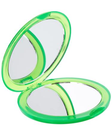 eBuyGB Cosmetic Double Sided Magnifying Compact Vanity Make Up Mirror Pale Green Pocket Sized