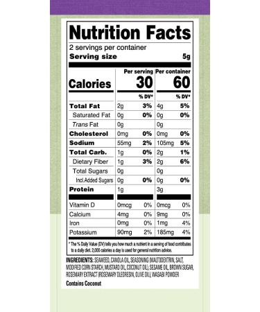 Annie Chun's Wasabi Roasted Seaweed Snacks - 0.35 oz | Healthy & Crunchy Snack - Buy Online on GoSupps.com
