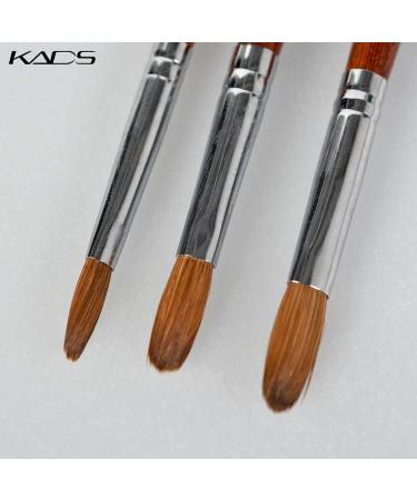 KADS Kolinsky Sable Acrylic Nail Art Brush - Red Wood Pen Manicure Tool - Buy Online on GoSupps.com
