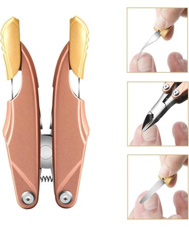 Nail Clipper Set Fold Nail Art Cuticle Nipper Clipper Edge Cutter Manicure Scissor Plier Portable Tool Pedicure Toenail Ingrown Portable (Color : Black) - Buy Online on GoSupps.com