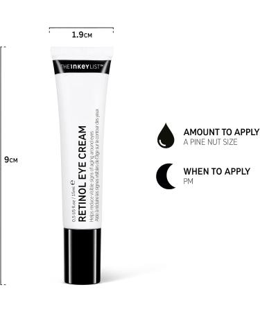 INKEY List Retinol Eye Cream 15ml - Reduce Wrinkles & Fine Lines - Buy Online on GoSupps.com