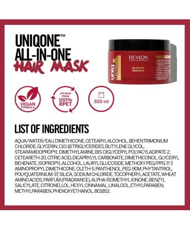 REVLON PROFESSIONAL UniqONE Vegan Hair Mask 300ml - Deep Conditioning Treatment for All Hair Types - Buy Online on GoSupps.com