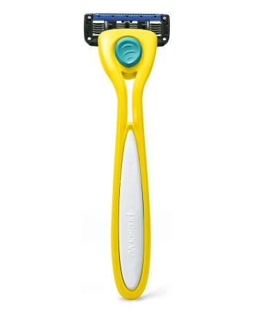 Preserve Shave 5 Blade Refillable Razor - Eco-Friendly, Recycled Materials, Assorted Colors - Buy Online on GoSupps.com