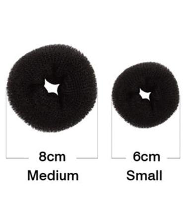 Careforyou Hair Dutt for Children - Ballet Donut Hair Knot Ring-Shaped Sponge 2 Pieces Small & Medium Black | Perfect for Girls' Hairstyles - Buy Online on GoSupps.com