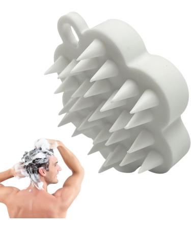 Shurzzesj Scalp Peeling & Shampoo Massage Device Hair Growth Brush for Men & Women | Silicone Shower Brush & Face Washer - White - Buy Online on GoSupps.com
