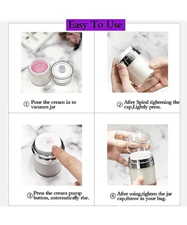 luxurious On-The-Go Refillable Acrylic Cosmetic Containers Airless Pump Jars for Thick Moisturizer - Buy Online on GoSupps.com