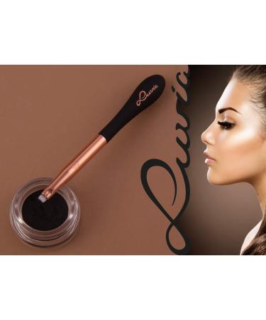 Luvia Eyeliner Brush VS414 - Vegan Flat Precision Brush for Liquid Cream Gel Eyeliner & Eyebrow Powder Application - Buy Online on GoSupps.com