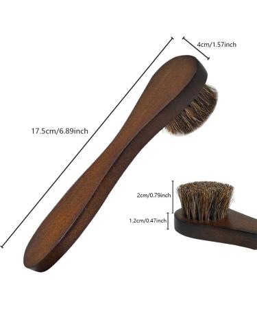 Lamondre Premium Horsehair Brushes Shoe Polish Set - High Shine Buffing Brushes with Natural Bristles | Includes Plush Polishing Glove for Garments, Boots, Car Seats, Bags, Sofas - Buy Online on GoSupps.com