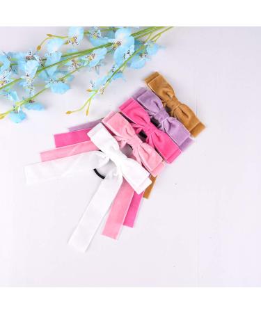 10Pcs Velvet Bow Hair Tie Scrunchies for Women & Girls | Hair Bands Ponytail Holder Accessories - Buy Online on GoSupps.com