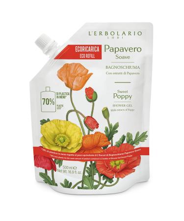 L'Erbolario Richpap Foaming Bath Papavero Soave 500 ML 70% Plastic IN Less