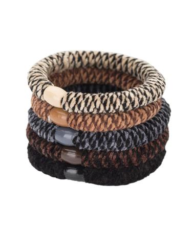 Lurrose 10pcs Elastic Hair Ties/Scrunchies/Ponytail Holders for Thick Heavy Curly Hair