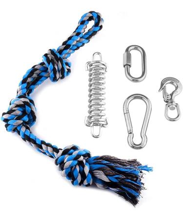 Spring Pole Dog Rope Toys Outdoor Stainless Steel Spring Pole Hanging Bungee Exercise Dog Rope Toys Best for Tug of War Bite Training Pull Exercise Solo Play (Standard Edition) - Buy Online on GoSupps.com