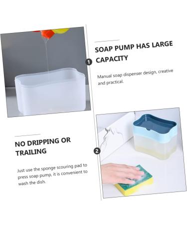 MAGICLULU 2 Sets Soap Dispenser Dish Detergent Sink Sponge Holder Liquid Dispenser Dish Soap Wood Fish Practical Soap Pump Detergent Case Dishwashing Sponge Holder Tableware Abs Laundry Soap - Buy Online on GoSupps.com