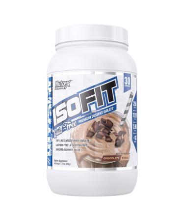 Nutrex Research IsoFit | Whey Protein Powder Instantized 100% Whey Protein Isolate | Muscle Recovery, Lactose-Free, Gluten-Free | Chocolate Shake 2lbs 30 Servings Chocolate Shake 2.2 Pound (Pack of 1)