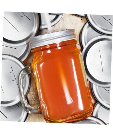 Mipcase 90 Pcs Mason Jar Lids Wide Jar Supplies Rings Airtight and Leak- Proof Seal Thai Massage Stick Canning Lids Wide Clear Shaker Cups Wide Mouth Canning Lids Jam Metal Tinplate Glass Silverx3pcs 8.6X8.6X0.2CMx3pcs - Buy Online on GoSupps.com