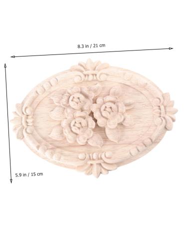 GRIRIW Floral Decor 1pc Wall Appliques Onlays Solid Wood Cabinet Onlay Applique Wood Applique European Style Bed Table - Buy Online on GoSupps.com