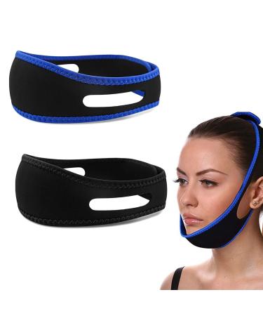 2PCS Anti Snore Chin Strap Stop Snore Chin Strap Anti Snoring Chin Strap Breathable Flexible Adjustable Anti Snoring Devices Adjustable Stop Snoring Devices for Men Women Enhanced Night Sleep