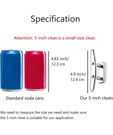 GANGUOLA Boat Cleat 5 Inch Open Base 2 Pcs  Small Dock Cleat  Heavy Duty 316 Stainless Steel  Curtain Tie  Hook  Include Installation Screws - Buy Online on GoSupps.com