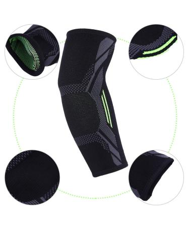 Elbow Protective Sleeve - Unisex Sports Wrist Support Brace Guard - Black (L) - Ideal for Injury Recovery & Comfort - Buy Online on GoSupps.com