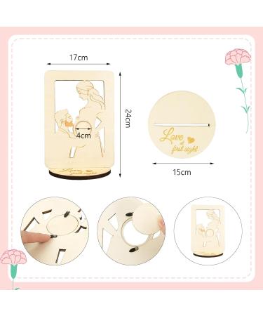 Moncap Pregnant Mama Bump Photo Frame - Wood Ultrasound Sonogram Frame | Perfect Gift for Expectant Mothers & New Parents - Buy Online on GoSupps.com