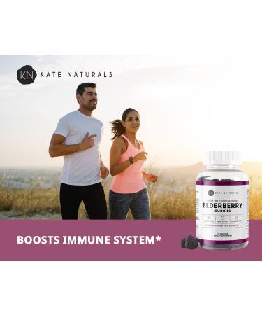 Elderberry Gummies with Zinc and Vitamin C for Immune Support - 90 Gummies by Kate Naturals - Buy Online on GoSupps.com
