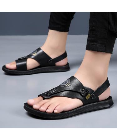 BIAJIAZHUA Mens Orthopedic Corrector Sandals - PU Breathable Non-Slip Toe Corrector Slippers - Plantar Fasciitis Flip Flops - Lightweight & Comfy - Size 6.5 Black - Buy Online on GoSupps.com