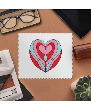 Buy 2 x Patterned Heart in a Heart Microfiber Lens Cleaning Cloths - Perfect for Glasses & Screens | International Shipping Available - Buy Online on GoSupps.com