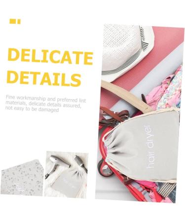 MAGICLULU 4pcs Hair Dryer Storage Bag Drawstring Storage Bag Storage Organizers Creative Storage Bag Cloth Storage Bag Drawstring Bags Travel Hair Dryer Bag Practical Bags Cosmetic Bags 33.00X30.00X0.50CM Light Grey - Buy Online on GoSupps.com