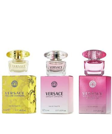 Versace Miniature Variety Trio Collection Perfume Gift Set for Women Absolu Bright Crystal Yellow Diamond - Buy Online on GoSupps.com