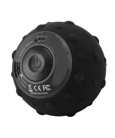 Vibrating massage ball 5-speed depth tissue massager for relieving muscle tension targeted massage and circulatory stimulation (black)