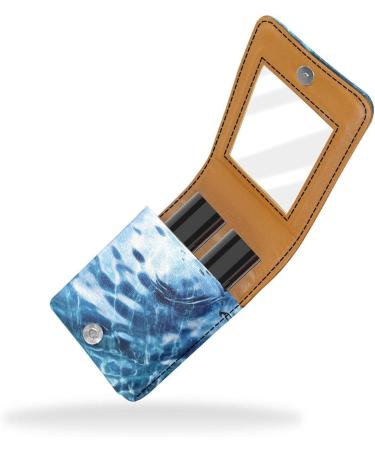 Travel Lipstick Organizer Case - Portable Makeup Bag with Mirror in Sea Water Blue | Summer Essentials L308T5MHQC - Buy Online on GoSupps.com