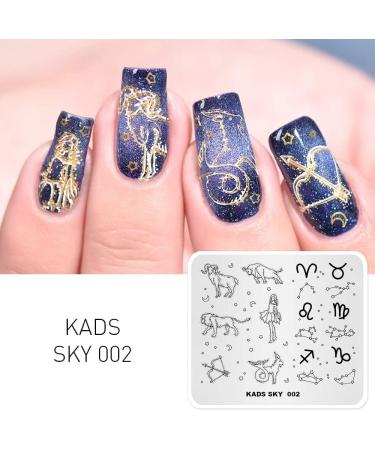 KADS Sky Constellation Nail Stamping Plate SKY002 - DIY Manicure Stencil Tools - Buy Online on GoSupps.com