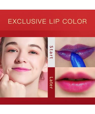Yeweian 2 Pcs Magic Black Blue Lipstick Set - Color Changing Shimmer Lipstick for Long Lasting Moisturized Lips - Buy Online on GoSupps.com