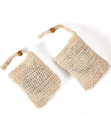 4-Pack Organic Sisal Soap Bags | Eco-Friendly Soap Sack for Exfoliating Drying & Foam | Perfect for Peeling & Massage - Buy Online on GoSupps.com