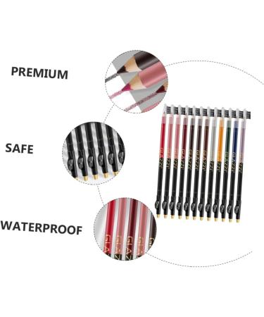 FOMIYES Black Eyeliner Pencils 12pcs Lip Liner Eyeliner Black Waterproof Eyeliner Make up Kit Matte Makeup Tool Makeup Pen Lips - Buy Online on GoSupps.com