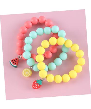 Gadpiparty Kid Gifts 3pcs Children's Bracelet Toddler Bracelets Jewelry Beads Stretchy Bracelets Stretch Bracelets Toddler Suits Kit Kid Suit Soft Ceramic Frosted Beads Accessories - Buy Online on GoSupps.com