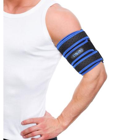 Arm Brace,Upper Arm Support Compression Bicep Tendonitis Brace Pain Relief For Bicep&Tricep and Muscle Strains Relax Muscles After Exercise Fit Men&Women (Size M)