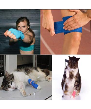 Fuluning Self-Adhesive Sports Tape - Strong 5cm Bandage for Wrist 12 Rolls Red | International Shipping - Buy Online on GoSupps.com