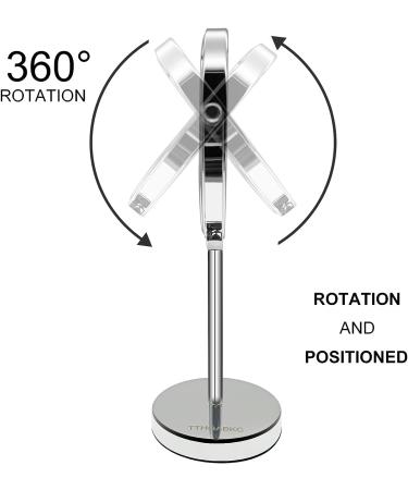 7-Inch Double Sided 1X/5X Magnifying Makeup Mirror with 360 Swivel - Travel Vanity Mirror with Stand - Buy Online on GoSupps.com