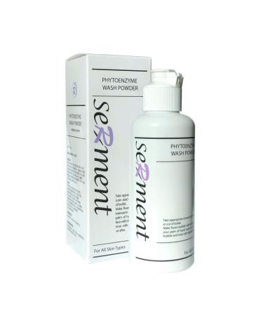 Serment Korean Cosmetics Serment Enzyme Acne Face Wash Powder Cleanser Exfoliation Hypoallergenic cleanser with Collagen Boost Pore purifying Vitamin E for Sensitive Skin Prevent Acne stripping