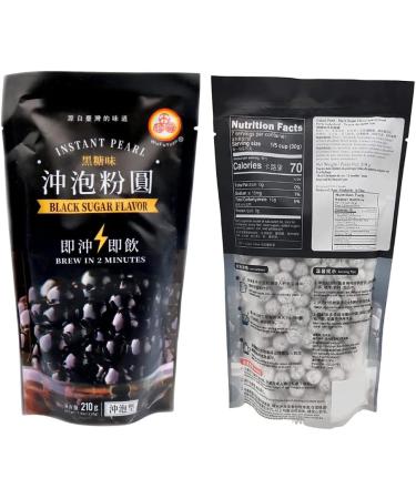 Tapioca Pearls Bubble Tea Boba Pearls (Black Sugar 2pk) With Recipe Card 2 Mins - Buy Online on GoSupps.com