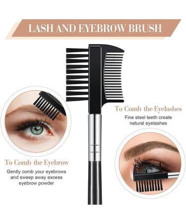 Eyebrow Brush Stainless Steel Eyelash Comb 2 in 1 Eyebrow Brush Stainless Steel Eyelash Separator Eyebrow Kit Eyebrow Brush Makeup Tool for Eyelashes Black 3 Pieces - Buy Online on GoSupps.com