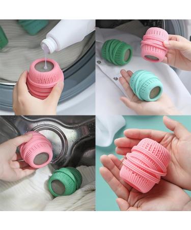 Bimhayuu Ball Dispenser for Fabric Softener Washer Liquid Dispenser Ball for Reusable Dryer Balls Washing Machine Laundry Refillable Washing Sponge Household Substitute (3 PCS Green) - Buy Online on GoSupps.com
