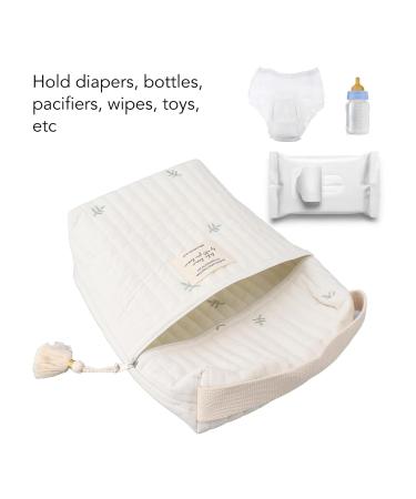 Multifunctional Diaper Bag - Stylish Travel Nappy Bag for Baby Essentials | Baby Bag for Bottles Wipes & Pacifiers (Leaf Design) - Buy Online on GoSupps.com