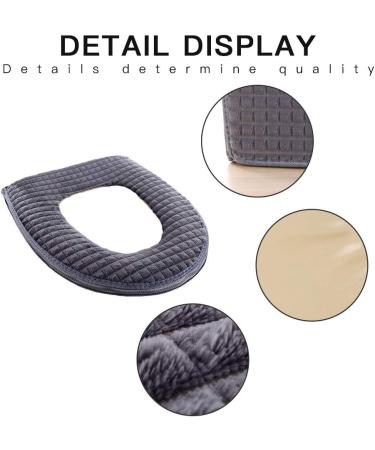 Konren Bathroom Soft Thicker Toilet Seat Cover Pad - Gray, 16.9x14.5in | Home Decoration - Buy Online on GoSupps.com