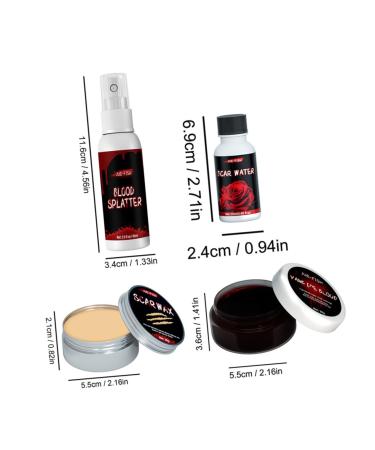 FRCOLOR 8 Pcs Scar Wax Makeup - Bloody Face Paint for Vampire Costumes & Special Effects - Blood Splatter Body Gel & Liquid Paste - Buy Online on GoSupps.com